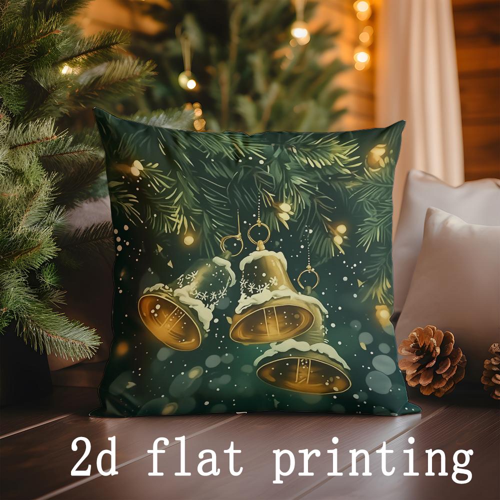 Home Decor Christmas Decorative Cushion with Festive Prints Pattern Cushion Cover Suitable for Sofa Bedroom Car Pillow Cover
