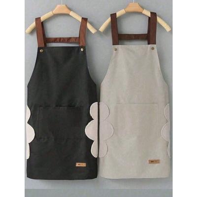 1 Stück Wasserdichte & Ölbeständige Kochschürze, Modische Heimküchen-Erwachsenenschürze für Frauen, Geeignet zum Kochen, für Restaurants und als Arbeitsuniform