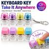 NEW Keyboard Keychain Fidget Toy, Crystal Clicker Sensory Toy for Stress Relief, Keyboard Keychain Fidget Gadget for Adults Kids