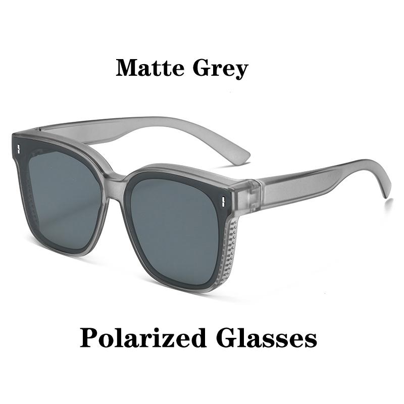 Fashion Square Sunglasses Cover Over Prescription Glasses Vintage Style for Men Women Fishing Driving Eyewear