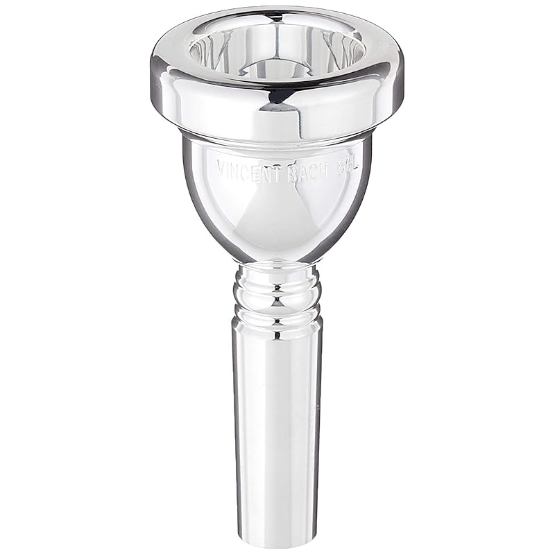 Back Bach Trombone Mouthpiece 5GL Silver Plated Finish (for Thick Pipes)