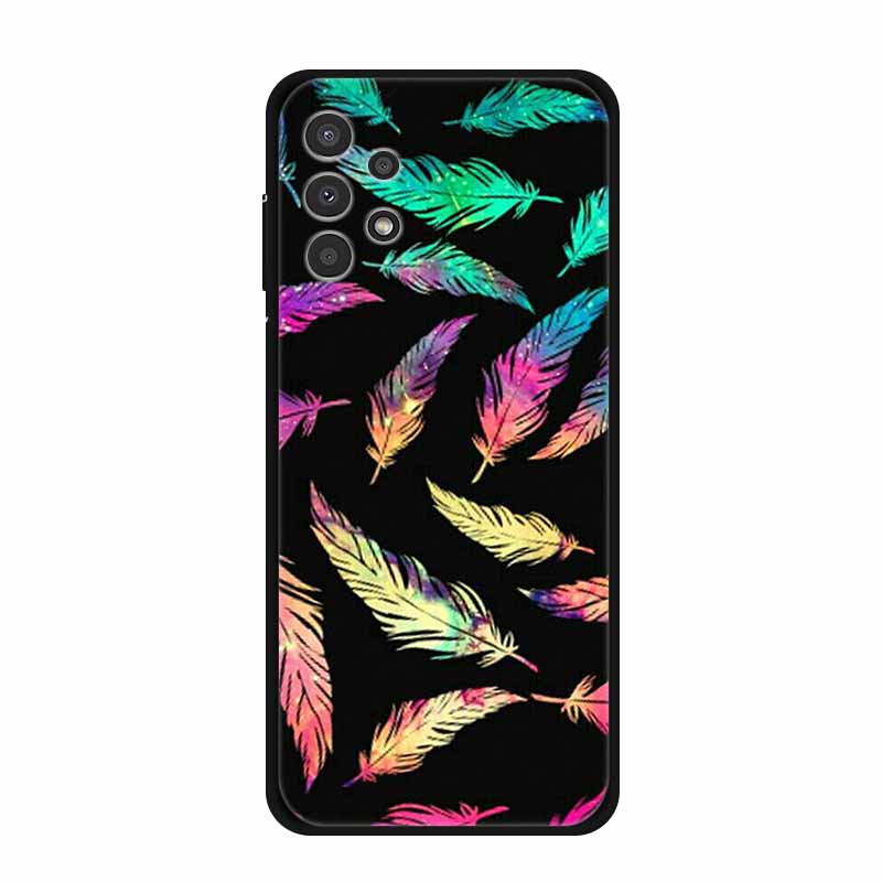 For Samsung Galaxy A73 Case A53 A33 5G A23 Soft Bumper Black Silicone Back Cover for Samsung A53 5G Phone Cases Cartoon Coque