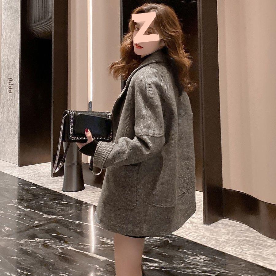 2025 Vår Damullkavaj: Koreansk & Brittisk Stil, Lös Passform, Smickrande Design, Casual Chic Jacka