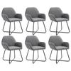 Day and Night - Day and Night Dining Chairs 6 Units Dark Gray Fabric