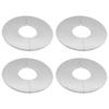 4pcs 23-61mm Stainless Steel Water Pipe Wall Covers Bathroom Shower Decorative Cover For Drain Pipes Easy Installation