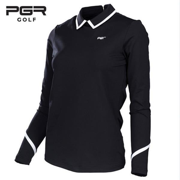 PGR Long Sleeve Collared T-Shirt Black Gt-4216