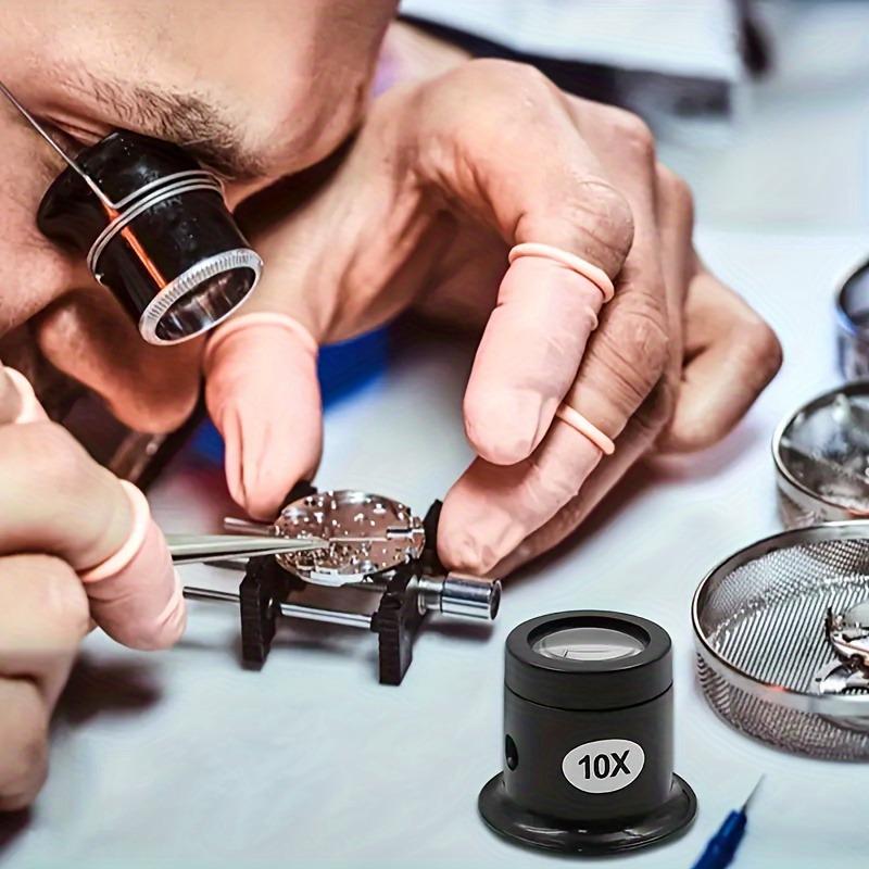 4pcs/set Eye Loupe Magnifiers 5x/10x/15x/20x Watch Repair Tool Kit Jewelry Loupe Magnifier Magnifying Glass Watchmaker Tools