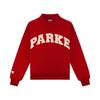 Women's Mock Neck Long Sleeve Loose Fit Streetwear Sweatshirt Letter Embroidery Pullover Top