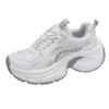 New Classic Luxary Women's Shoes Women's Casual Sneakers Non-slip Chunky Sneakers Mid Heel Pumps Lace Mesh Breathable Mesh Shoes