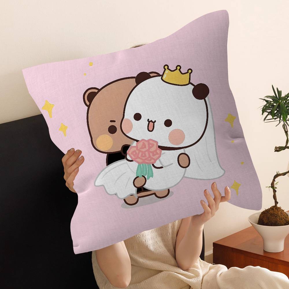 Bear Cartoon Kawaii DDudu BBubu Pillow Anime Pillow Sofa Bed Head Pillow Cover Cushion Cover 45x45 cm Fashion