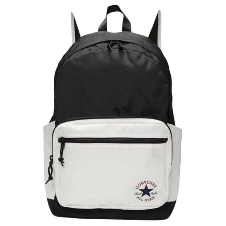 New Converse Polyester Backpack Medium Size Unisex Black & Ecru 10026650-A01
