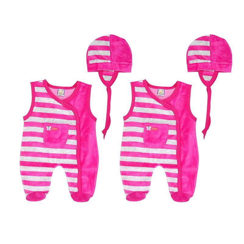 

Комбинезон для новорожденных без рукавов для мальчиков и девочек, теплая флисовая одежда с шапочкой, зимние и весенние шорты из хлопка с пуговицами 74