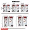 2D Flat Printing 2pcs Christmas Window Curtains Christmas Pine Branch Versatile 100% Polyester Without Electricity Festive Wall