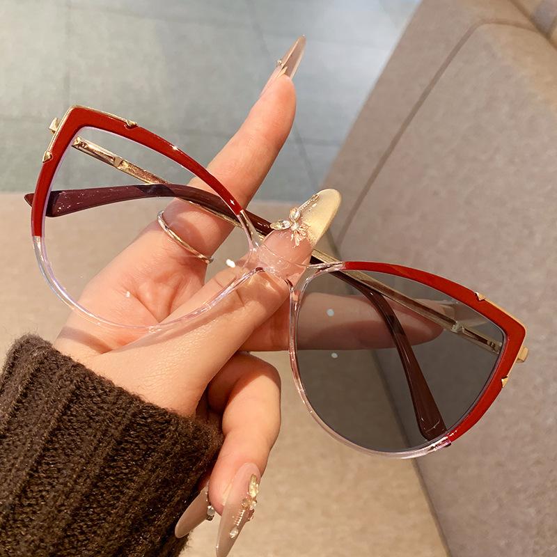 Photosensitive Color Change Fashion Casual Men And Women Same Style Optical Frame Trendy Simple And Versatile Frame 8809