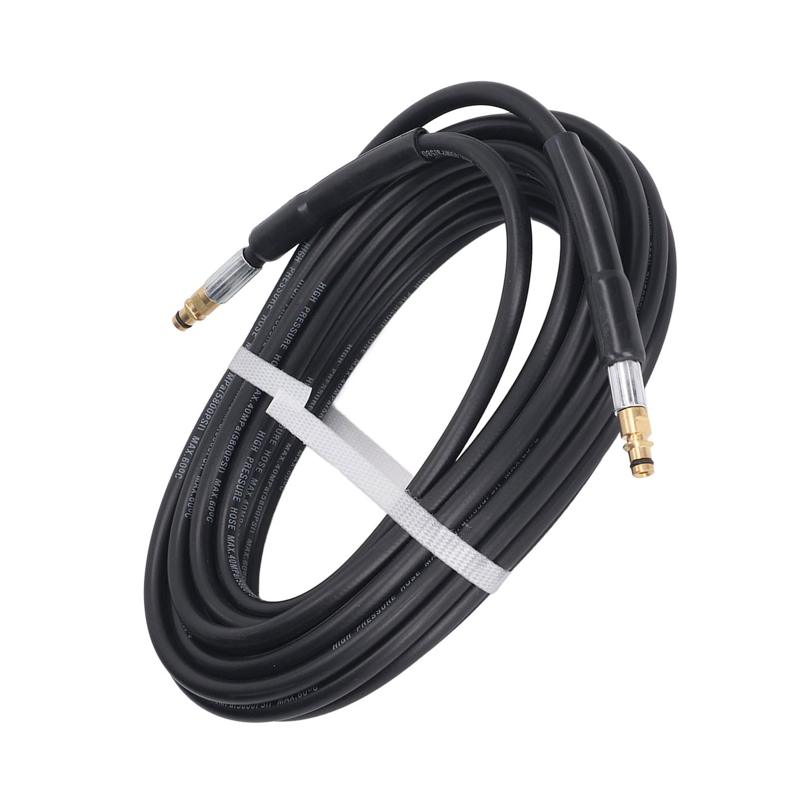 

15m High Pressure Water Hose Rubber 5800psi 40Mpa Pressure Washer Hose Replacement for Karcher K2 K3 K4 K5 2 End Plug