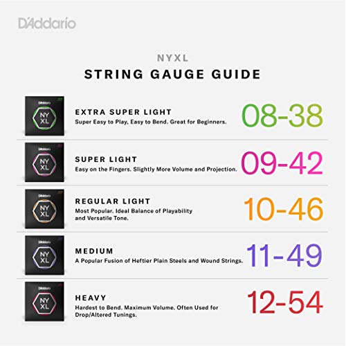 D'Addario NYXL Super Light Electric Guitar Strings, .009-.042, NYXL0942-3P, 3-Pack [Official Japanese Product]