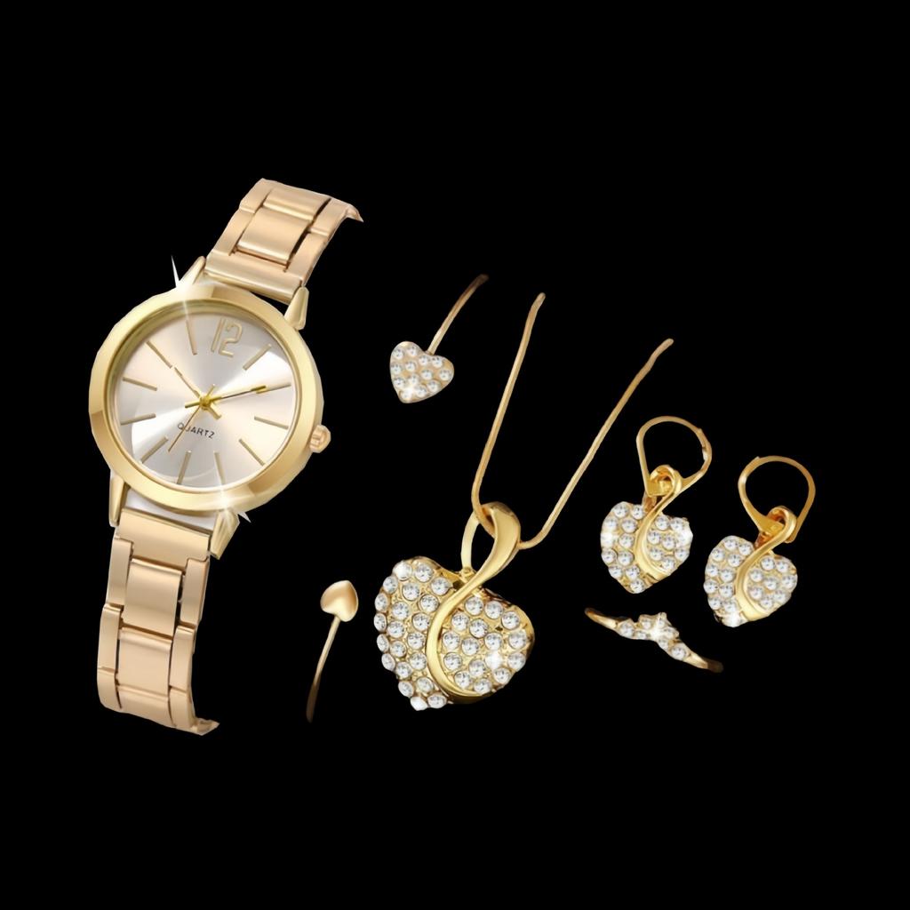 Ladies Watch Love Necklace Jewelry Set Yanyu Popular Love Quartz Watch Women