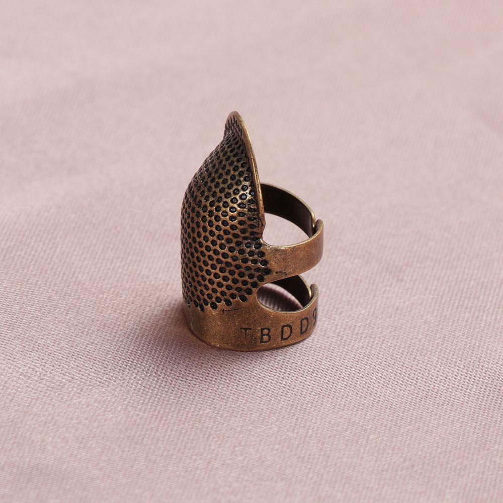 Dom DIY Rzemiosło Vintage Złota Metalowa Igła Naparstek Antyczny Pierścień Ochraniacz Na Palce