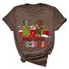 Christmas Printed Fashionable Women's T-shirt Christmas Trend Pure Cotton Casual Sportswear T-Shirts Women’s