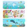 Bathtub Mat Cartoon Printed Anti-Slip with Drainage Holes Strong Suction Cups Safe Fun Bathing Experience Children Shower Mat