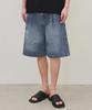ROTEMBER Washed Bermuda Denim Pants [Light Blue]