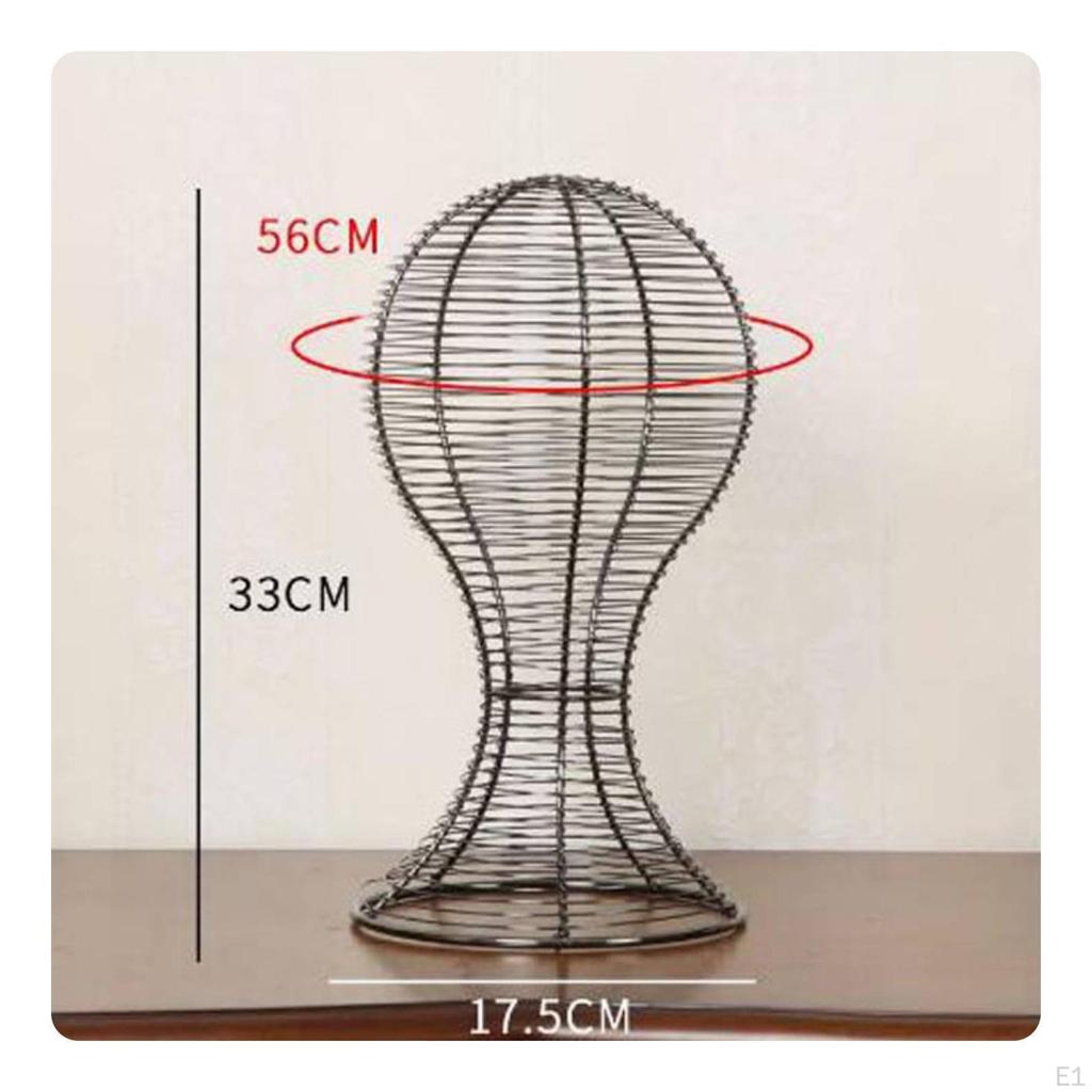 Hat Display Stand Freestanding Mannequin Head Wire Frame Holder for Boutiques, Collectors,