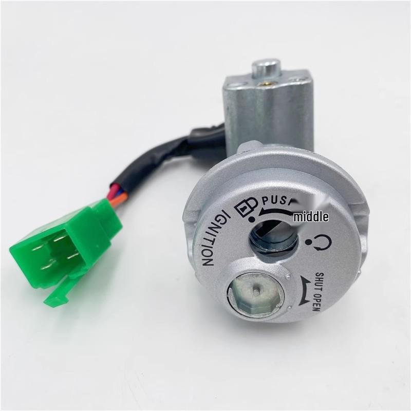 Xiandi HJ110-3-5 Motorcycle Lock Set: Door, Magnetic, Full Vehicle Lock, Ignition Switch, & Key.