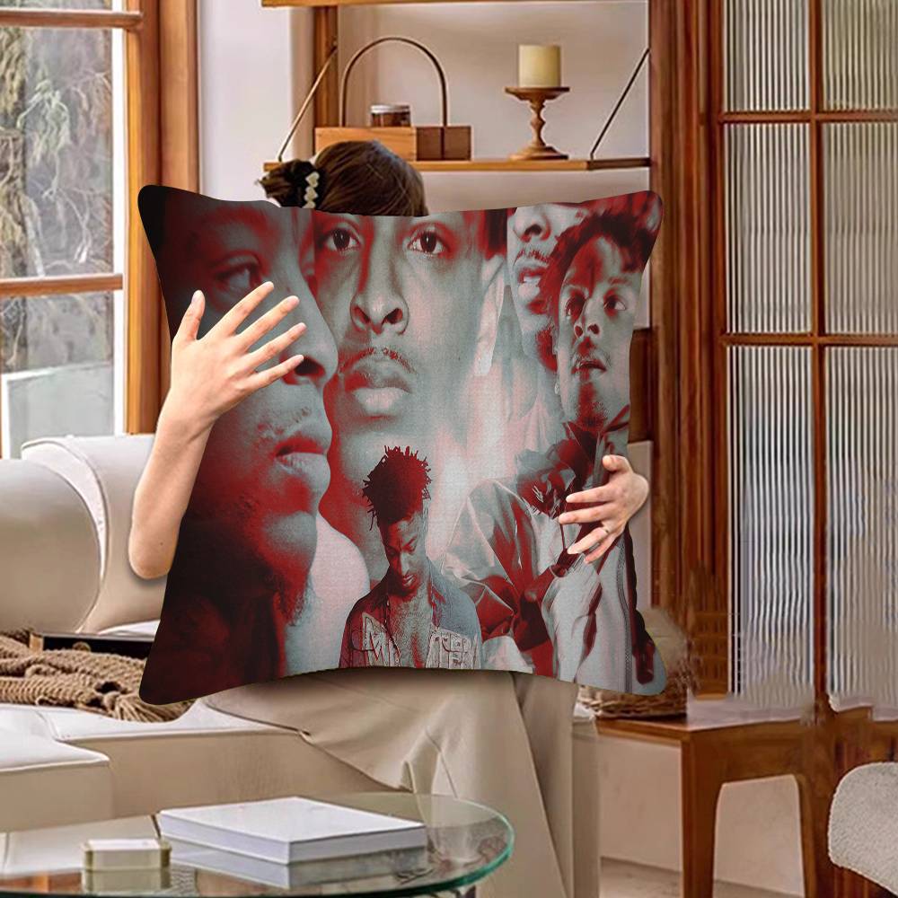 Rapper American Dream 21 S-Savage Pillowcase Toon Gift Cushion Cover Bedroom Home Sofa Chair Seat Decor Pillow Case