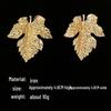 Leopard Print Maple Leaf Earrings: Autumn/Winter High-End European & American Style Ear Studs