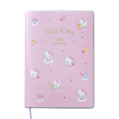 Sanrio B6 Datebook Hello Kitty 2025 Planner October with Schedule Stickers and 454681 (Starting 2024) Bookmark,