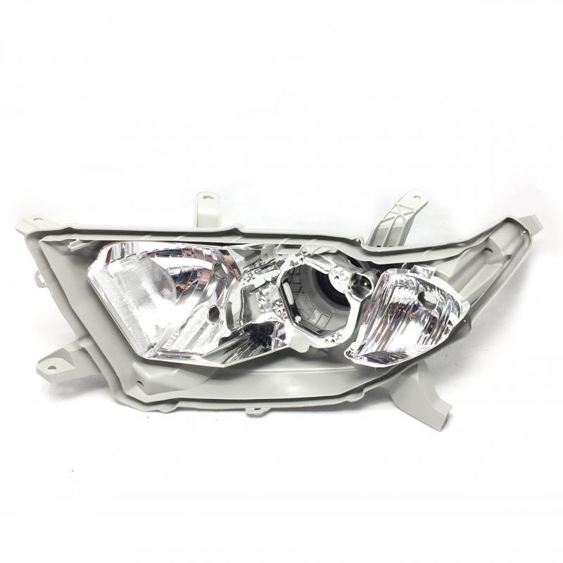 Front Headlight Assembly Cover for 2013-2014 Toyota Highlander Silver decorative frame, passenger side