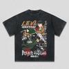 Attack On Titan Levi Ackerman Anime Printing T-shirt Men's Clothing Women's 2026 Summer Cotton Washed Short-sleeved T Shirt