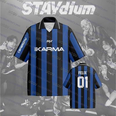 Kpop Stay Karma Album T-shirt Fan Felix Bangchan Hyunjin Streetwear Ample