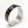 8MM Roterande Kors Rostfritt Stål Ring Minimalistiska Mode Smycken för Män Kvinnor