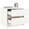 Maison Exclusive - White Bedside Table 40x31x35.5 Cm Solid Pine Wood