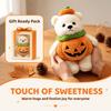 Super Soft Pumpkin Bear Plush Toy Pumpkin Fur Stuffed Animal Plush Pillow Plush Toy  Christmas