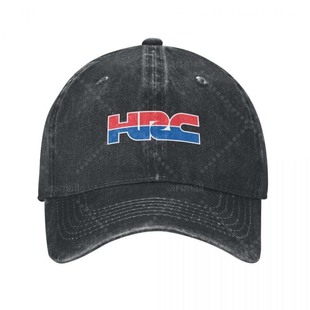 HRC Pattern Printing Cowboy Hats Adjustable Denim Baseball Cap Vintage Washed Cotton Unisex Hat for Men Women All Seasons