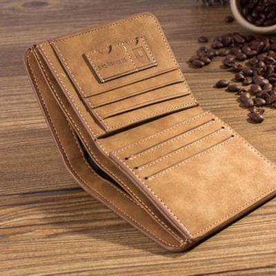 Pánská retro matná umělá kůže Trifold Držák na karty Clutch Peněženka Kapsy na peněženku