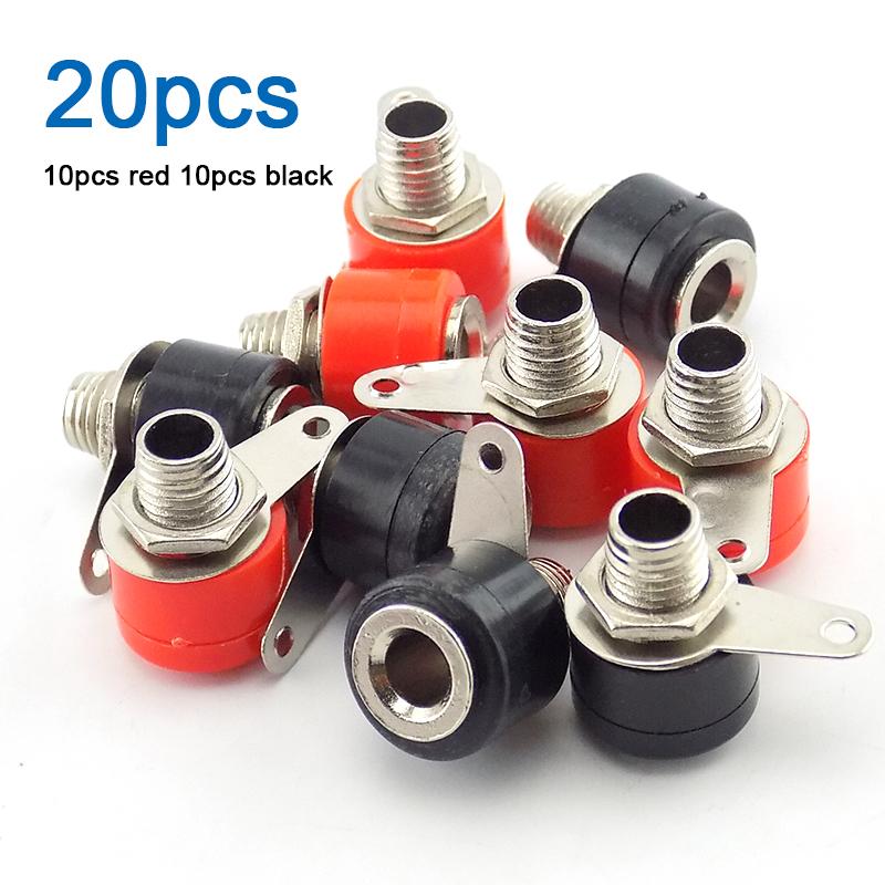 

20pcs Banana Socket 4MM Terminal Banana Seat Banana Socket Plug Nickel Plated