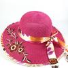 Foldable Straw Beach Cap Wide Brim Panama Hat New Sun Protection Hat  Women Summer