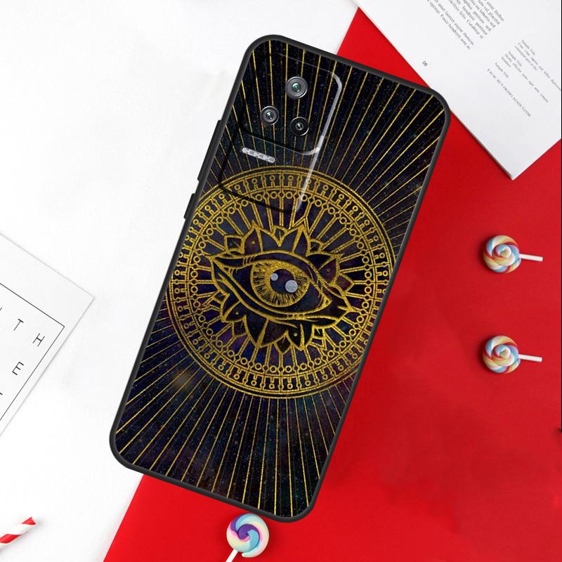 Pyramid Eye Symbol Cover For Xiaomi 13T 11T 12T 14T Pro 13 14 15 Ultra POCO X7 Pro X3 X5 X6 F5 F6 M6 Pro Case