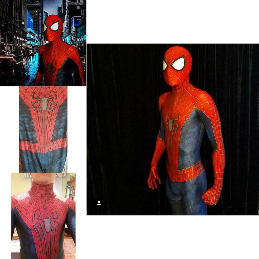 Nefes Alabilen Rahat Yetişkinler İçin Örümcek Adam Zentai Takımı Cadılar Bayramı Kostümü