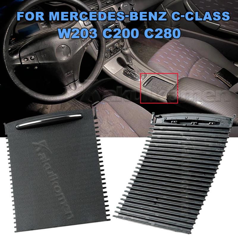 Car Interior Center Console Water Cup Holder Shutter Roller Blind Cover For Mercedes Benz C Class W203 C200 C220 2036800123