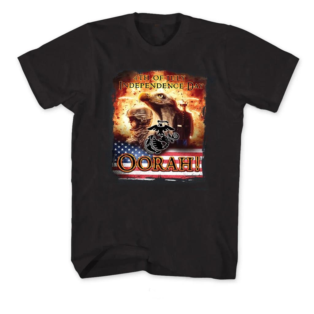 Hot Sale US Marines Corps Independence Day T Shirt New 100% Cotton Short Sleeve O-Neck T-shirt Casual Mens Top