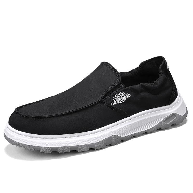 

Canvas men s shoes spring and summer new one-pedal breathable wear-resistant ice silk cloth casual shoes foot cover thick-soled commuter shoes men 39