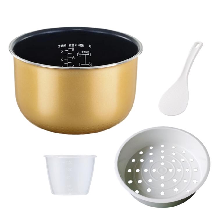 Practical Heat Efficient Rice Pot Insert Replacement 3L 4L 5L Size Option Nonstick Surfaces Suitable for Most Cookers