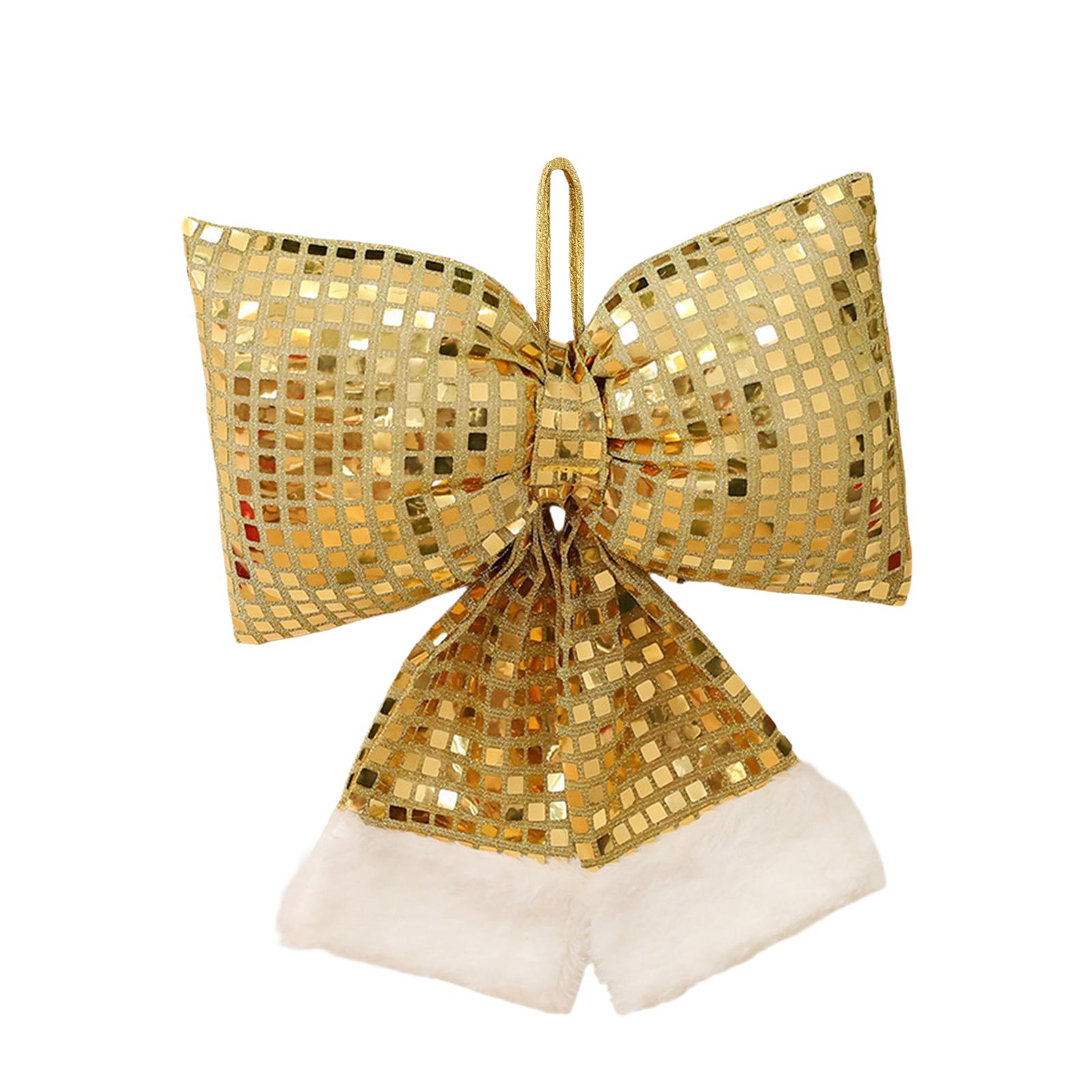 

Тканевые блестящие рождественские банты для - окон, рождественских елок и праздничных украшений, DIY подвесные украшения One Size