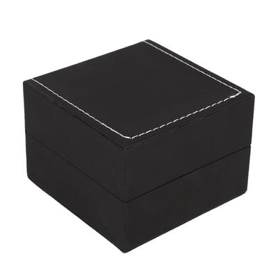 1 Stück neue schwarze PU-Leder-Uhr präsentieren Geschenk Display Fall Armband Armreif Schmuck Aufbewahrungsbox