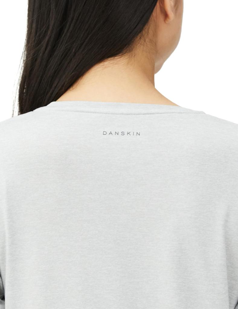 Danskin ALL DAY ACTIVE LIGHT Medium Size S L/S TEE, Gray,