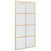 Walk In Shower Screen Gold 100 X 195 Cm Tempered Glass
